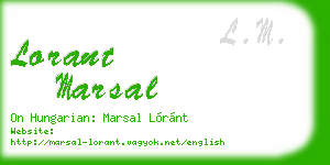 lorant marsal business card