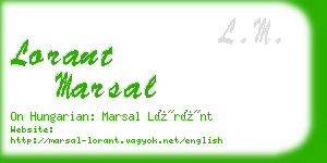 lorant marsal business card